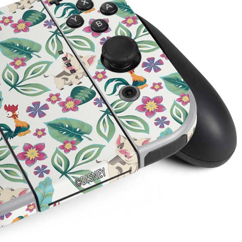 Disney Princess Moana Pua and Heihei Pattern Nintendo Switch OLED (2021) Skin